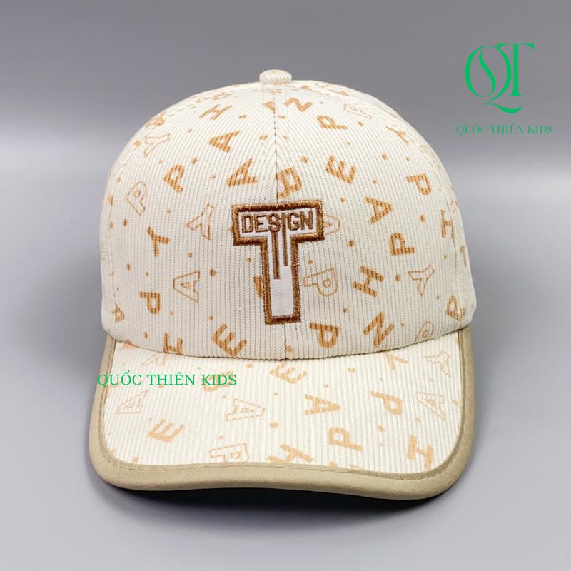 Product Introduction of [Mũ nón trẻ em 4-10 tuổi ] Mũ lưỡi trai chữ logo DESIGN vải thun tăm , nón kết vải đẹp cho bé  - Ms QT84 7