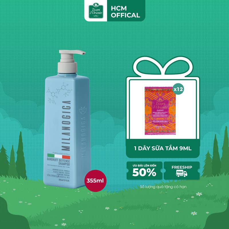 [TẶNG 1 DÂY TDO 9ML] Dầu Gội , Dầu Xả hương nước hoa Milanogica 355ml Phục hồi hư tổn, Trị gàu sạch ngứa da đầu