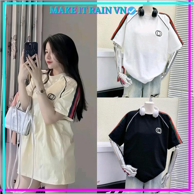 [MUA ÁO CÓ QUÀ] Áo Thun Nam Nữ Raglan 2 VÒNG Make It Rain VN, Áo Phông Unisex Form Rộng Sọc Tay Top Women