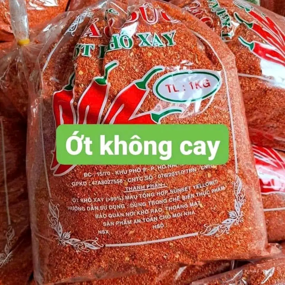bột ớt không cay nguyên chất _túi 1kg