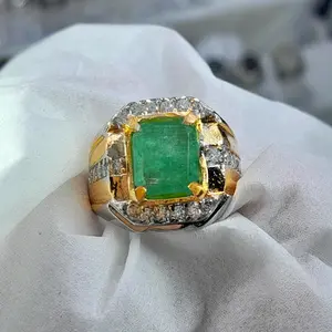 Cincin green beryl dengan ring bagus