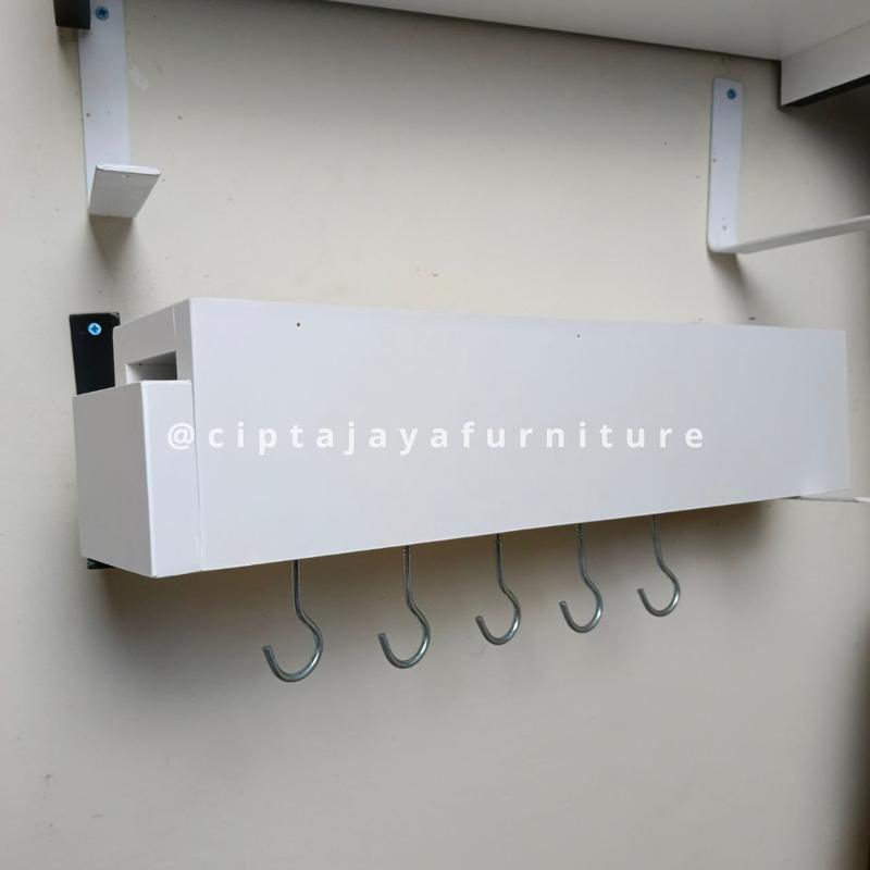 Product Introduction of Gantungan Tas Besi Rak Kolong Panci Wajan Printilan Dapur Tarik Dorong Panjang Kitchen Set Lemari Dapur Minimalis Estetik Rak Panci Tempel Tembok Dinding Bawah Wastafel Hook Cantelan Baju Sapu Hanger Aksesoris Unik Serbaguna Multifungsi Kuat Kokoh 1
