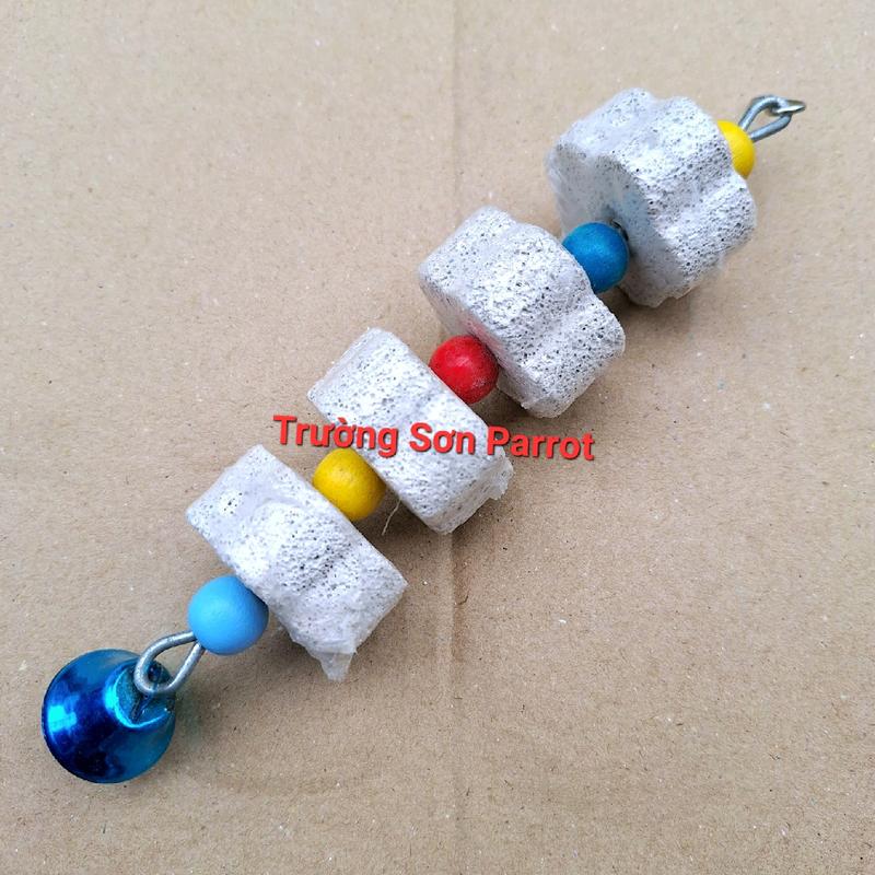 Dây đá bông hoa vừa mài mỏ cho vẹt vừa làm đồ chơi, đồ trang trí lồng vẹt 8
