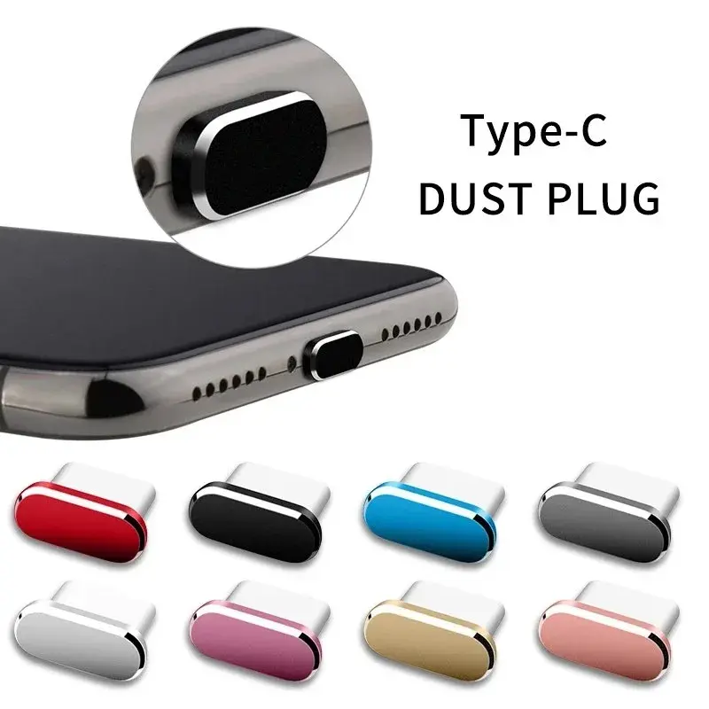 Phích Cắm Chống Bụi Kim Loại, Thích Hợp Cho Điện Thoại Di Động Type-C, Cổng Sạc Type-C Thông Dụng Phích Cắm Bảo Vệ, Ngăn Ngừa Bụi