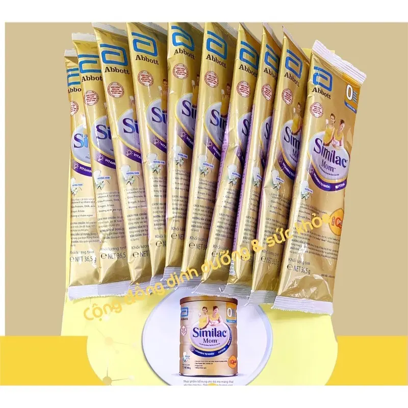 Sữa Similac Mom Combo 10 Gói Hương Vani cho Mẹ Bầu và Sau Sinh Vitamin - Dinh Dưỡng Cho Thai Nhi Lợi Sữa
