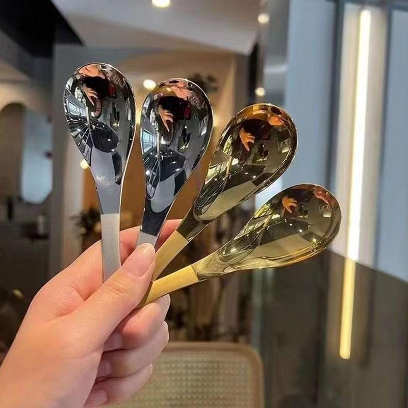 Product Introduction of New Korean Stainless Steel Thickening Spoon Creative Long Handle Hotel Hot Pot Spoon Soup Ladle Home Kitchen Essential Tools 7