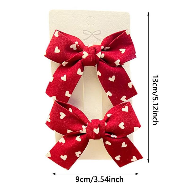 Product Introduction of 2PCS Cute Korean Girls Hairpins Cartoon Lovely Baby Barrettes Red Bow Princess Duckbill Clip 12
