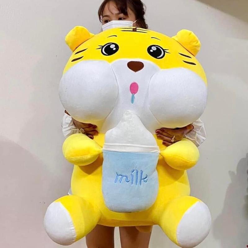 hổ ôm bình sữa 3 size thú nhồi bông hình con hổ Thú Bông Toy Đồ Chơi