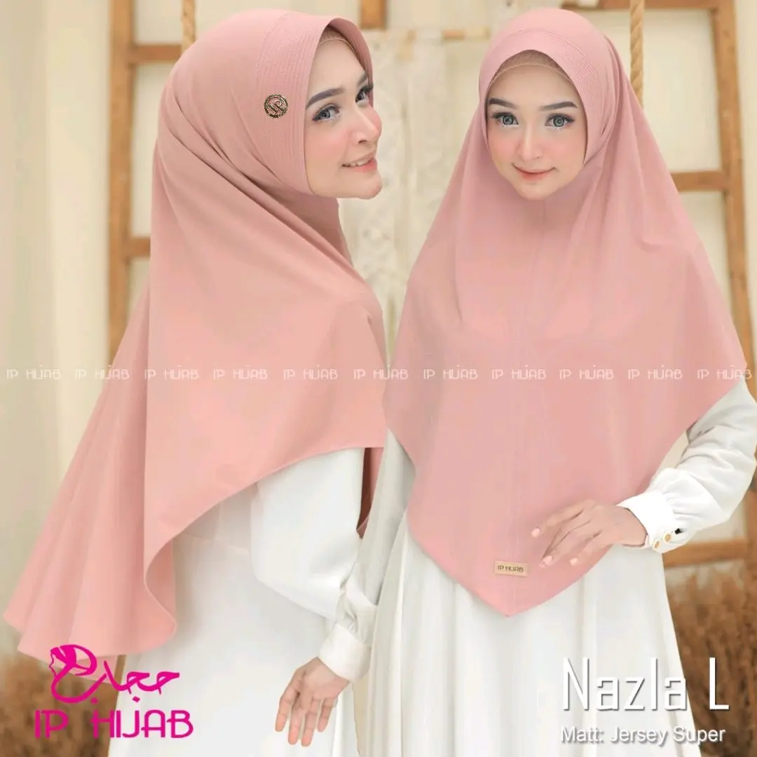 Nazla - Hijab Instan Size M L Bahan Jersey Premium Hijab Santai lembut Panjang Muslim
