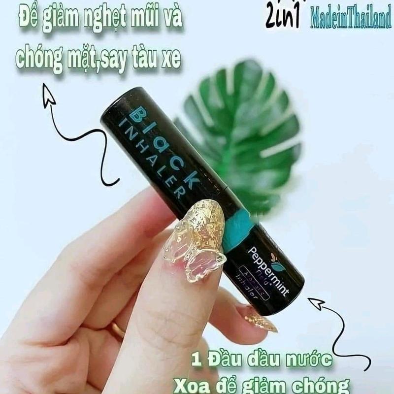 1 ống hít thông mũi sảng khoái peppermint đen black 0