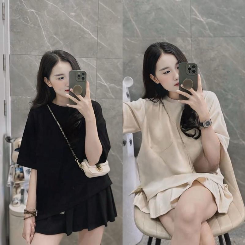 Bộ áo kèm chân váy có lót quần T71 By Nguyễn Thảo Voi Kem