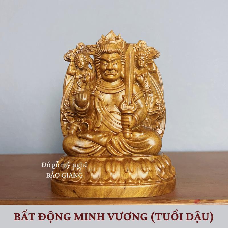 Product Introduction of Tượng phật bản mệnh theo tuổi bằng gỗ bách xanh (cao 12 ngang 9 sâu 6,5 cm) 17