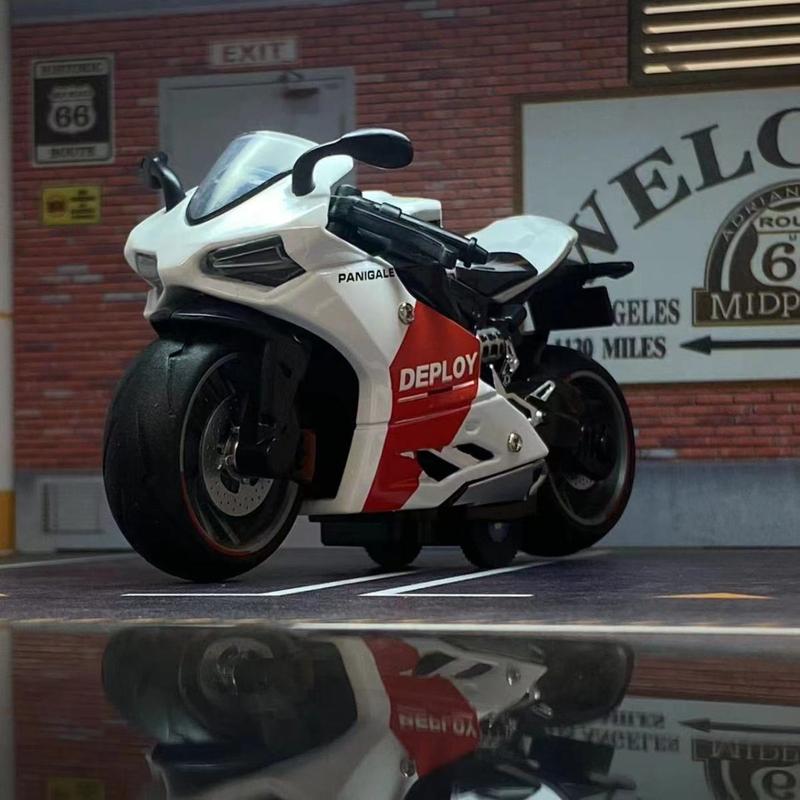 Product Introduction of Motorcycle Ducati Toy Boy Simulation Alloy Locomotive Model Children's Power Control Toy Car Small Birthday Gift.j 1