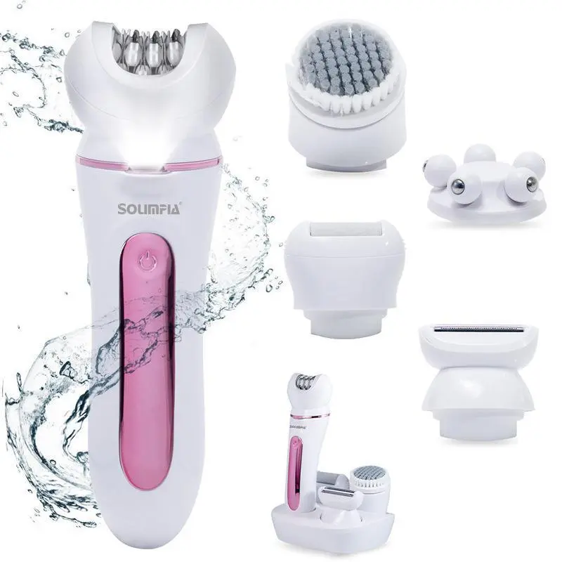 5 in 1 Electric Hair Removal Instrument, 1 Box Multifunctional Washable Hair Removal Tool with LED Light, Personal Care Appliances for Women 0