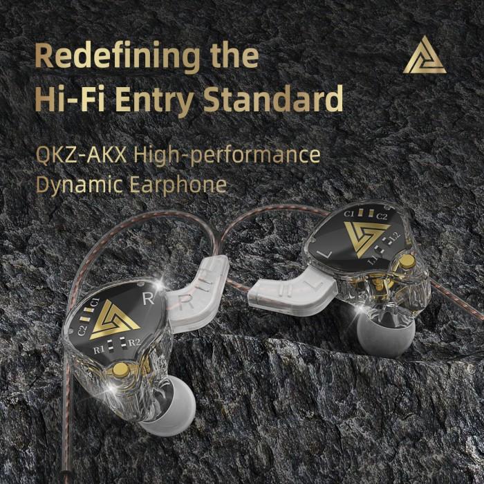 QKZ AKX Earphone Wired In Ear Monitor Earphone IEM HiFi Dynamic 1