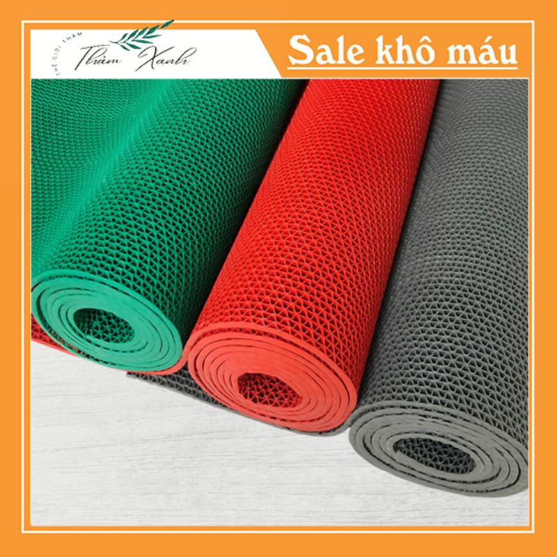 Thảm nhựa lưới chống trơn trượt cao cấp - Dạng cuộn, 5mm, nhiều màu sắc