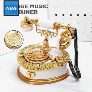 Retro Music Box - European-Style Storage Box for Jewelry, Home Decor & Gifts.