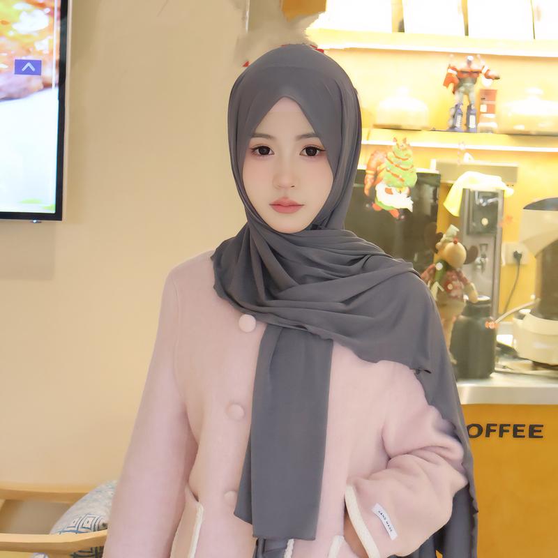 Product Introduction of Solid Color Milk Silk with Wooden Ear Scarf Monochrome Cotton Scarf Headcloth Shawl Scarf Elastic Knitted Scarf for Women selendang  bahu sulam  shawl sahara  shawl selendang 20