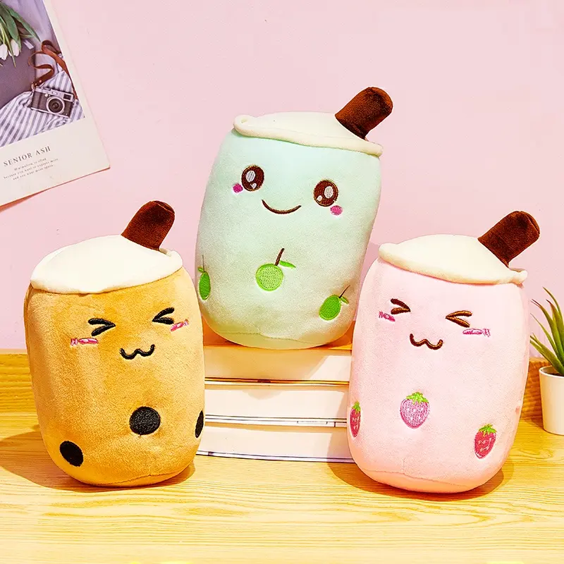 【LIWE】7 inches Bubble Tea Plush Toy Milk Tea Stuffed Toys Cute Creative Cup Doll Gift Toy #ST0084#