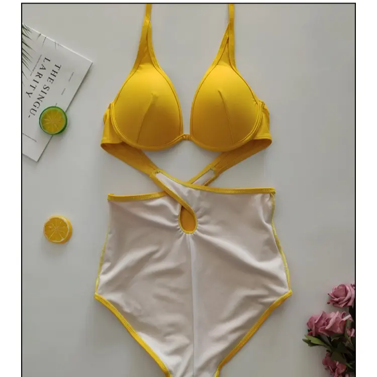 Etsy Bikini cao cấp đồ bơi 1 mảnh dây buộc có đệm bikini một mảnh thời trang bodysuit siêu tôn dáng bikini liền thân 8