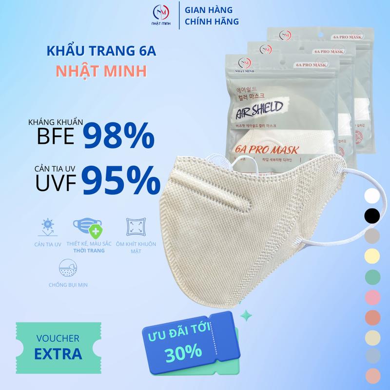 [Set 100 Cái] Khẩu Trang 6A Nhật Minh 4 Lớp, Chống Nắng Rộng, Chống Bụi, Chống Tia UV Phụ Kiện
