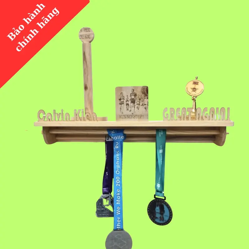 Kệ treo huy chương, kệ treo tường,để cúp lưu niệm, treo đươc 60 huy chương. Decor Trưng Bày Đựng Sách Kệ Sách Đồng 4