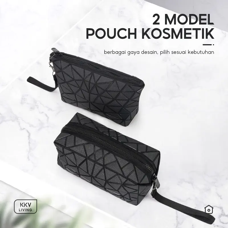 OHSOME - La motti Diamond / Rectangular Diamond Cosmetic Bag Black 3
