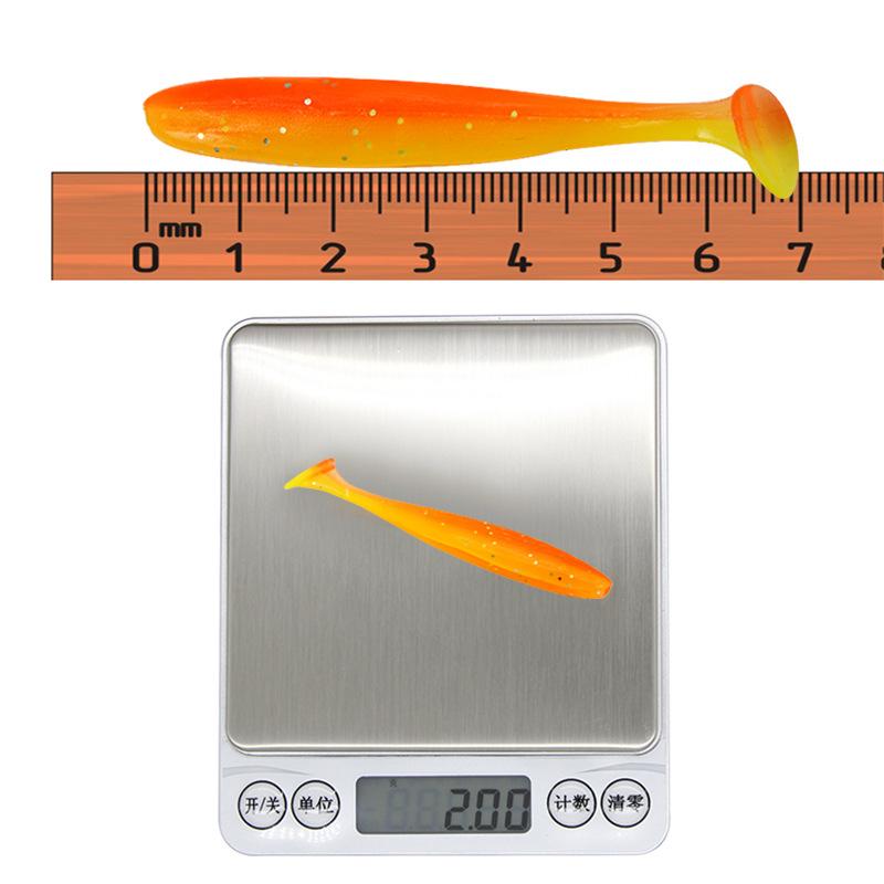 Product Introduction of Factory Soft Bait in Stock Wholesale Topmouth Culter Weever 6/7/9/12cm Lure Superbait Two-Color T Tail 10