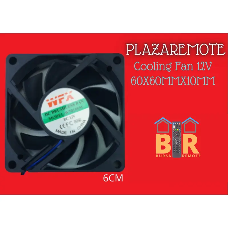 MINI COOLING FAN DC 3010 4010 4020 5012 6010 6015 6025 7015 8025 9025 12025 3CM - 12CM 12V CPU include connector 2 PIN hitam computer Laptop Pc 2