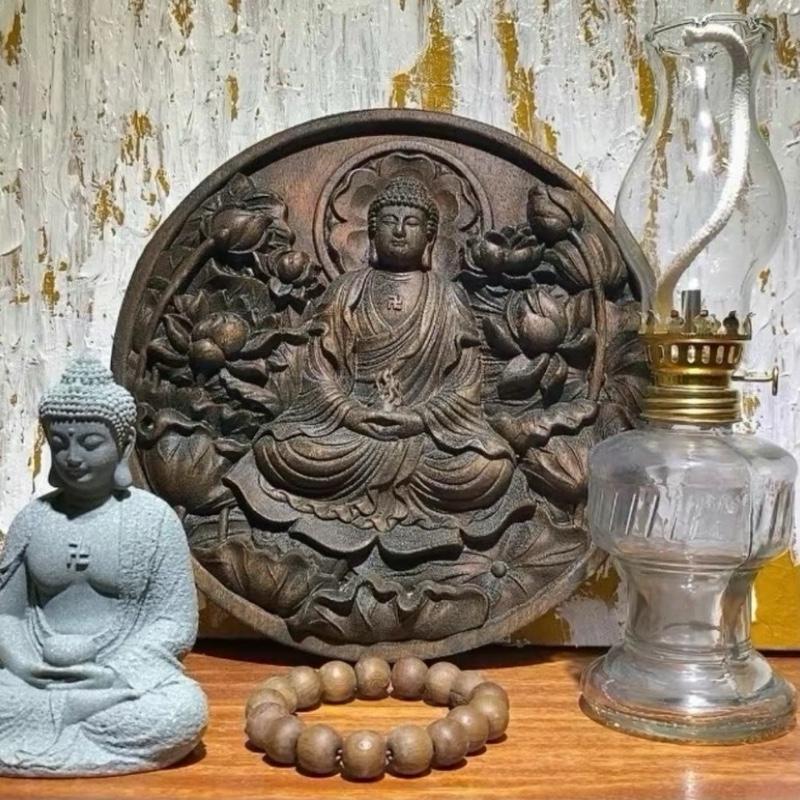 Tranh gỗ thiền tâm thanh tịnh-tranh gỗ decor trang chí nội thất 2