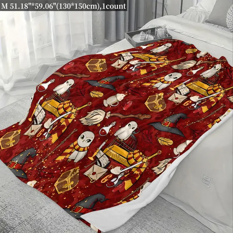 Magic World Pattern Blanket, 1 Count Soft Comfortable Throw Blanket, Cool Bedroom Bedding Blankets, Warm Napping Blanket for Home Office Travel Camping 3