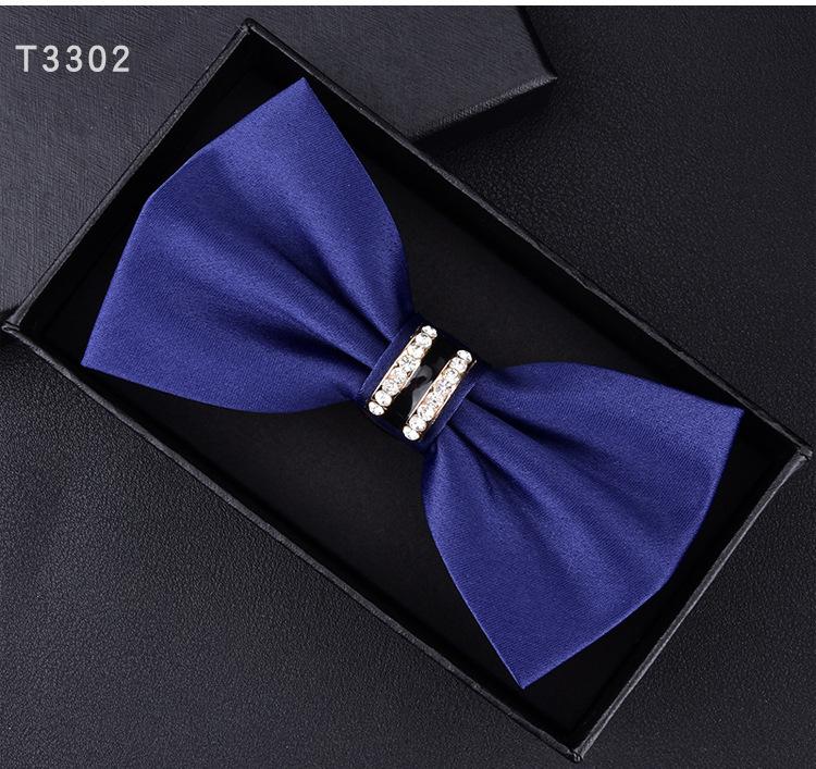 Product Introduction of 6*12cm Red Navy Blue Black Bow Ties Butterfly Banquet Polka Dot Floral Bowtie Accessories Double-layer Jacquard Business Gift Wedding for Men 34