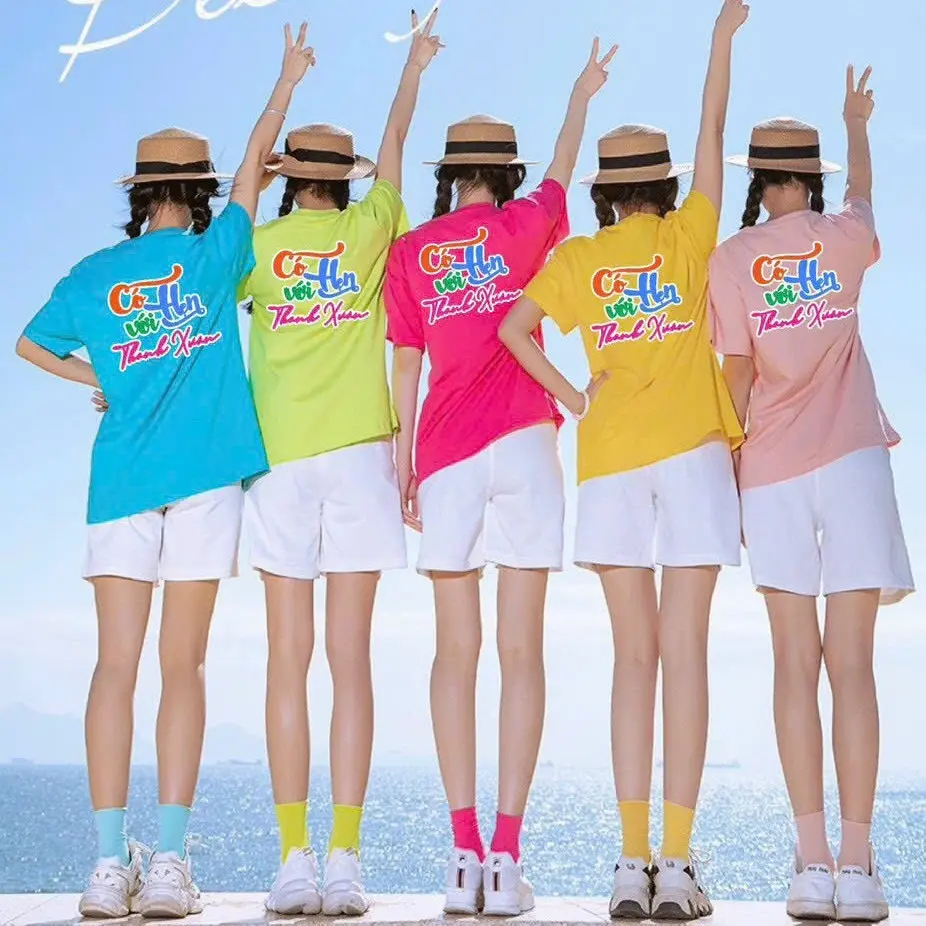 [ Chất Cotton ] [ Xả Kho Hàng Tại Xưởng ] Áo Nhóm Nhiều Màu - Áo Thun Nữ - Áo Sắc Màu-Áo Nữ nhiều màu Top Women Cổ Tròn ,  Đồng phục nhóm đi chơi , áo nhóm du lịch , áo nhóm nam nữ  , áo nhóm đi biển