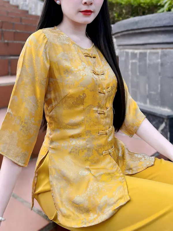 Pháp Phục đi chùa - lụa tằm hoa và tằm chùa 8