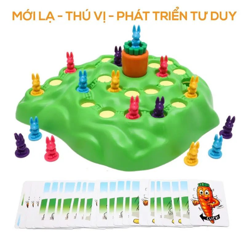 Đồ Chơi Đường Đua Thỏ Bẫy Thỏ Có Bản Đồ Trò Chơi Thông Minh Tăng Tính Tương Tác Gia Đình Board Game 1