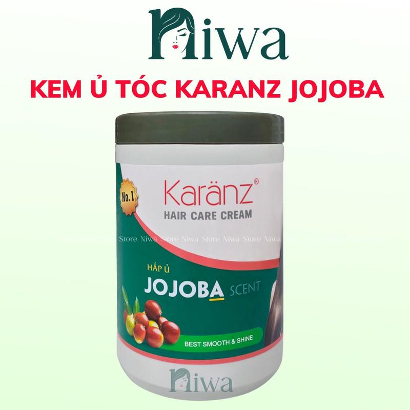 Kem ủ tóc Karanz Jojoba 1000ML hấp dầu dầu xả tóc phục hồi tóc hư tổn khô xơ tăng độ ẩm tóc dưỡng tóc mềm mượt