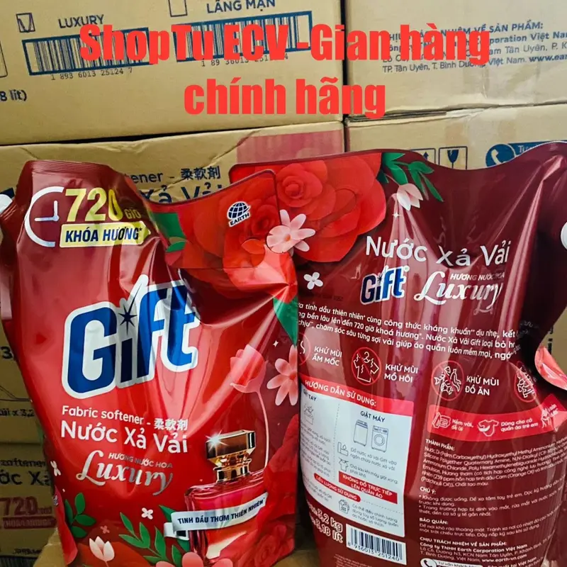 ￼Nước xả vải Gift hương nước hoa Luxury (túi) 3.2 kg Lưu hương bền lâu đến 30 ngày, Dịu udàng quyến rũ 2
