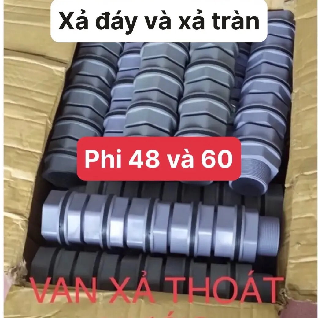 VAN XẢ BỂ BẠT HDPE, VAN XẢ ĐÁY BỂ BẠT THOÁT NƯỚC [Phi 48 Và 60]