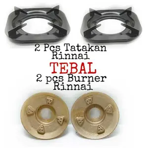 Set 2 Tungku Tebal Kompor + Burner – Cocok untuk Rinnai / Kompor Gas Lain