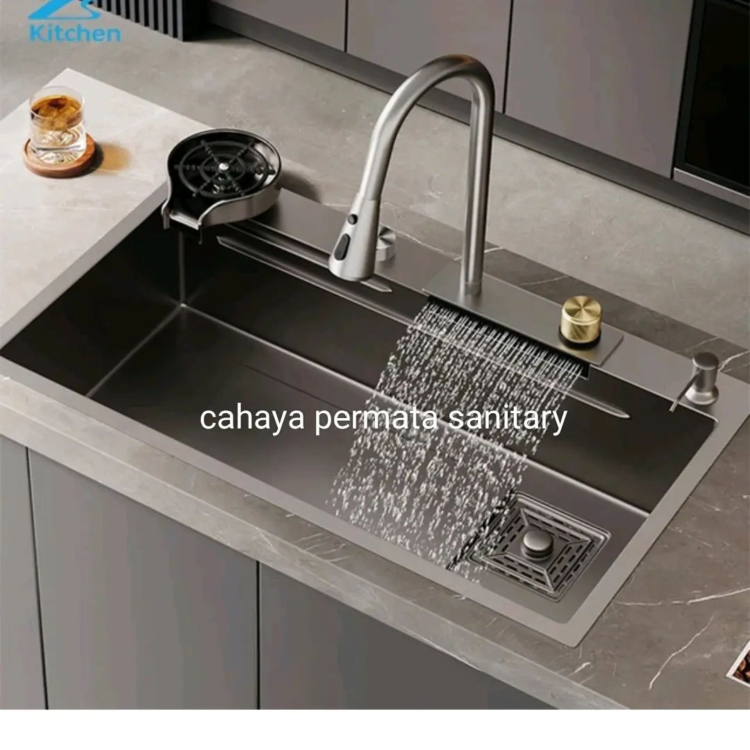 Modern Kitchen sink 7545 Stainless SUS 304 Bak Cuci Piring Crome