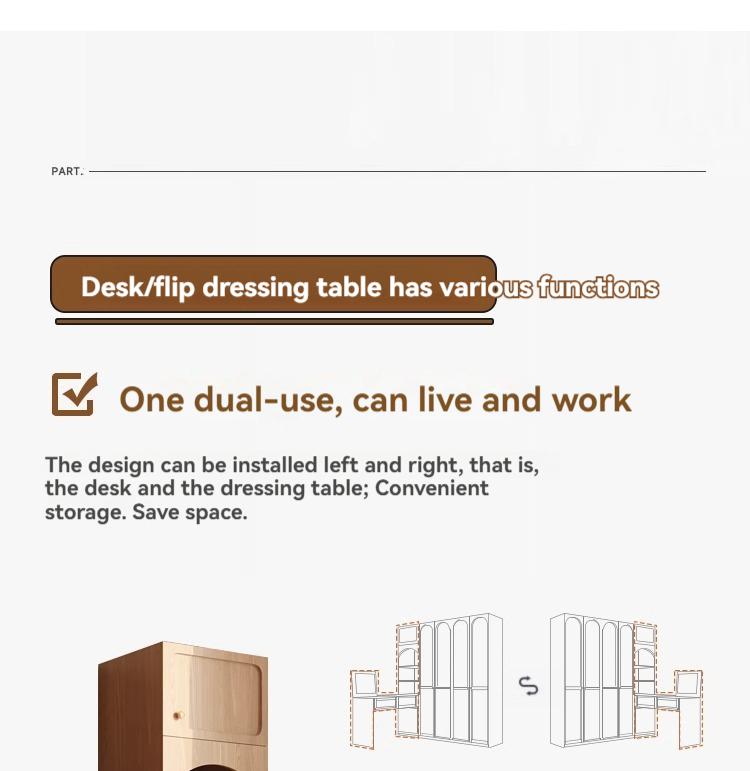 Product Introduction of [showroom] Modern simple retro a door to the top of the wardrobe home bedroom small flat door storage locker large wardrobe 40
