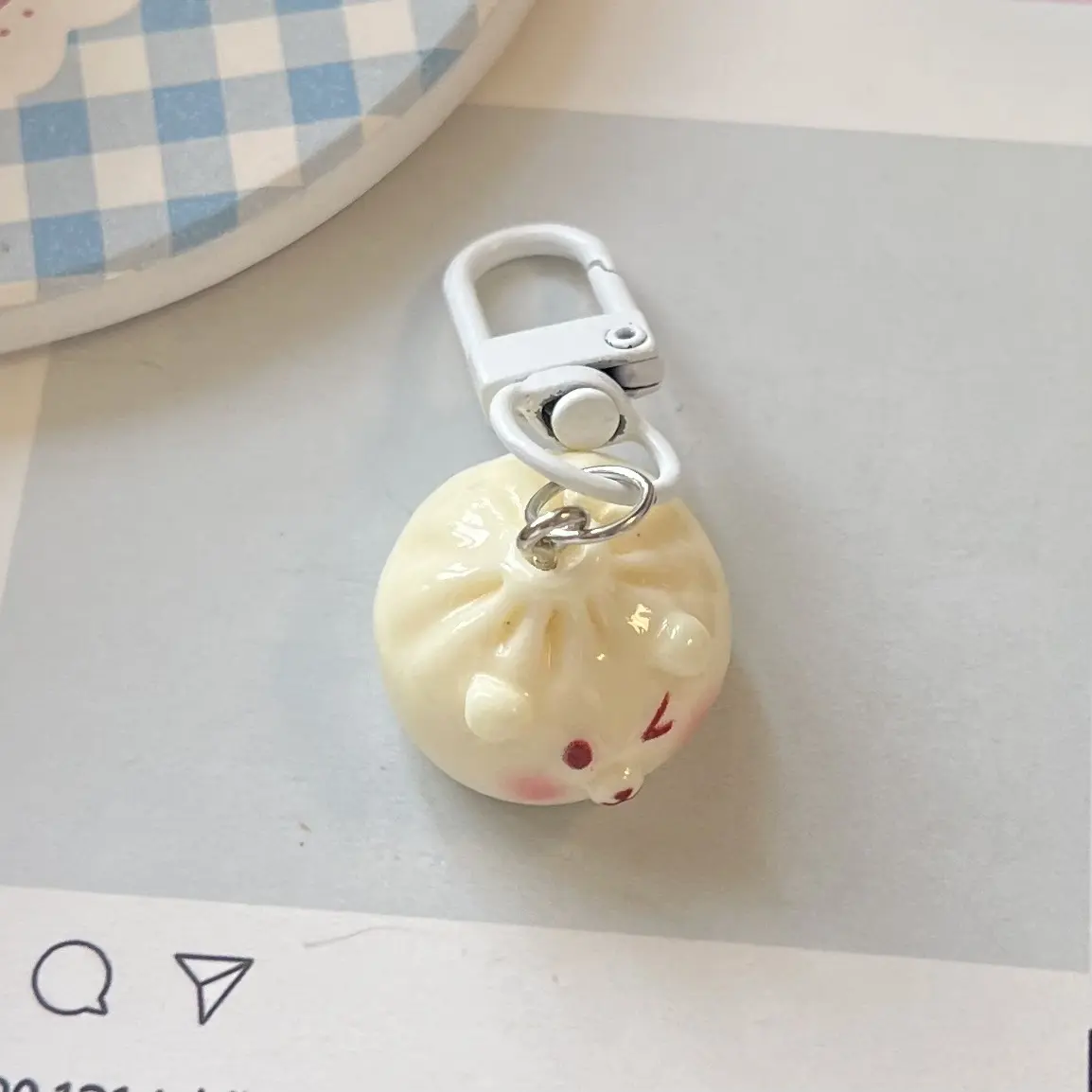Simulation Xiao Long Bao Keychain Piggy Bun Pendant Fun Quirky Backpack Pendant Couple Best Friend Gift