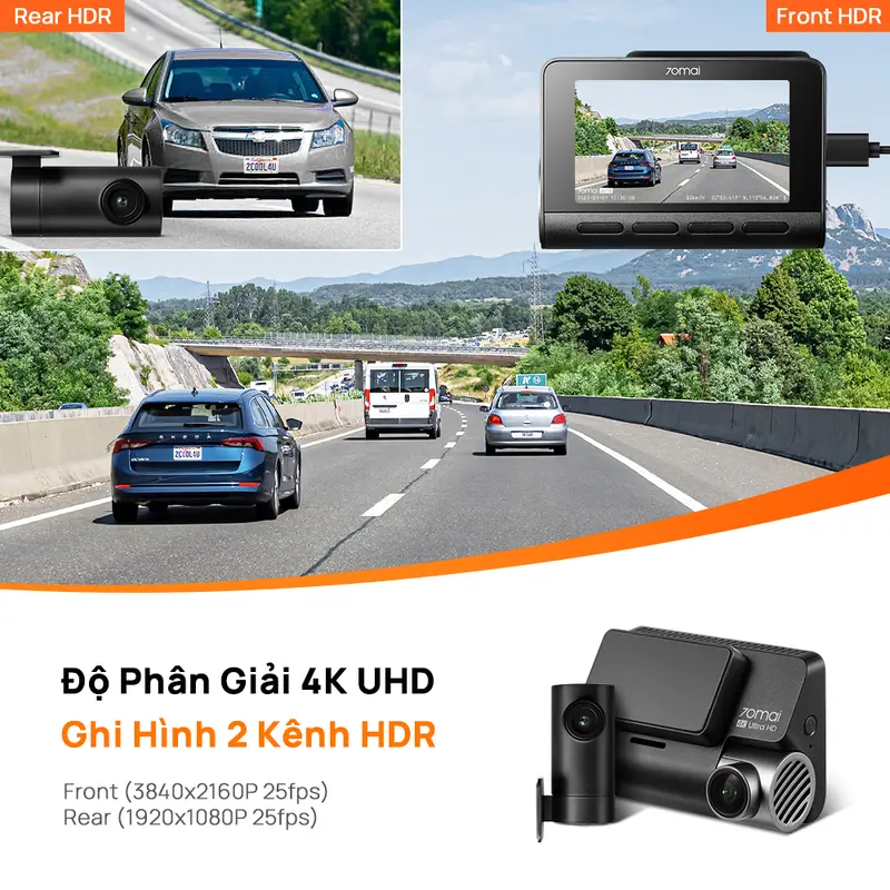 Camera hành trình oto 70Mai A810 bản QT có tiếng việt. Bảo hành 1 năm 2