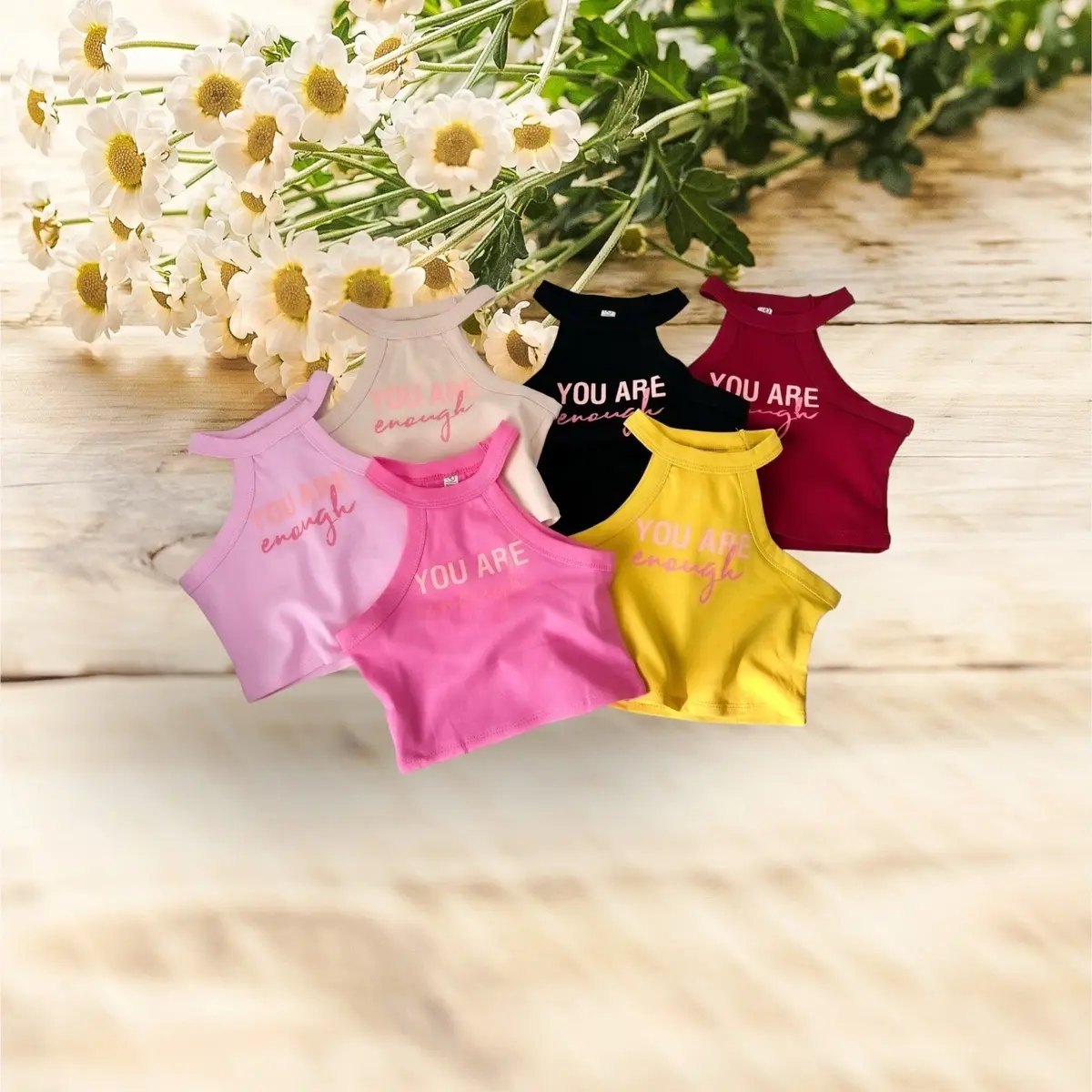 Áo thun 3 lỗ cổ Yếm cho bé gái, đủ màu cực yêu