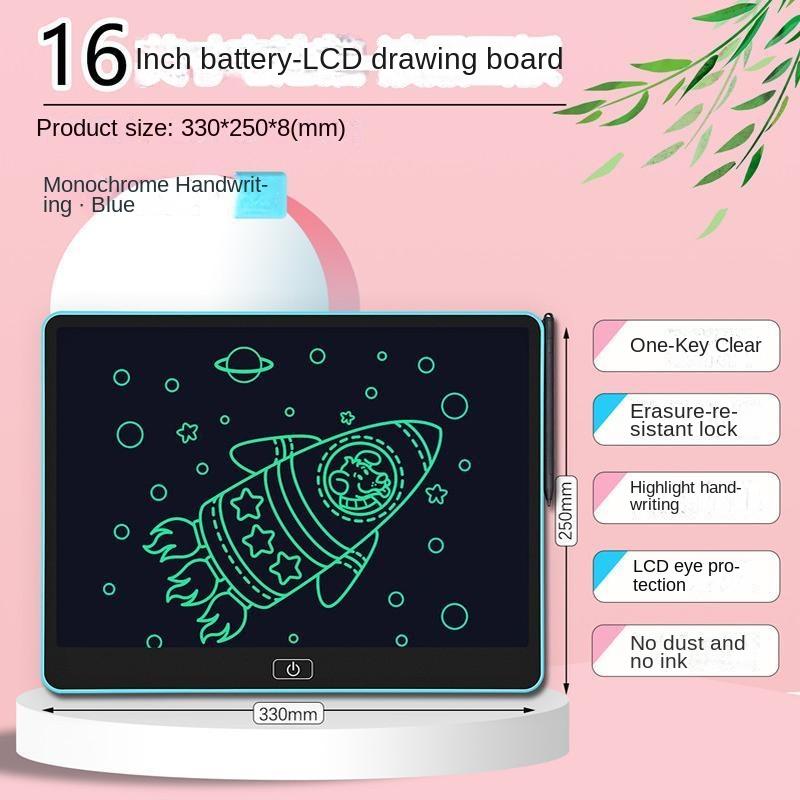 Large size 13-inch 16-inch LCD painting board LCD writing board Children's graffiti electronic small black board drawing tablet 4