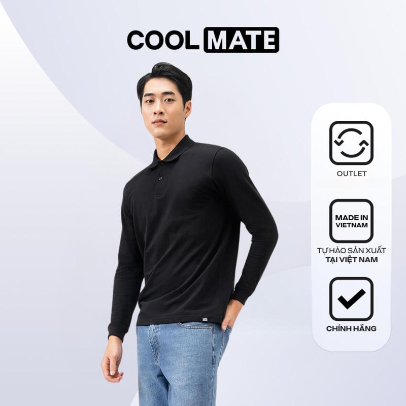[Outlet Không đổi trả] Áo Polo nam dài tay Essentials - Coolmate