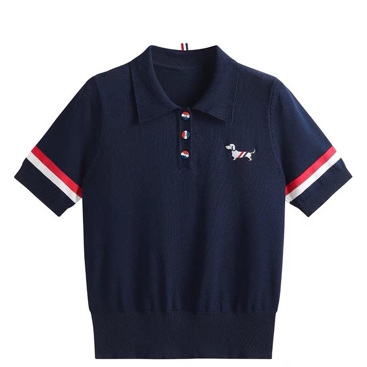 Áo len mongtogi polo thêu hình cún mã A13 Shirt mongtoghi