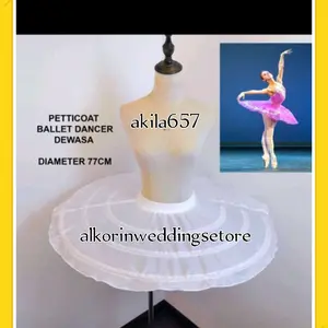 Rok pengembang wanita tari ballet Putih Dewasa Karet Pendek Cantik Nyaman