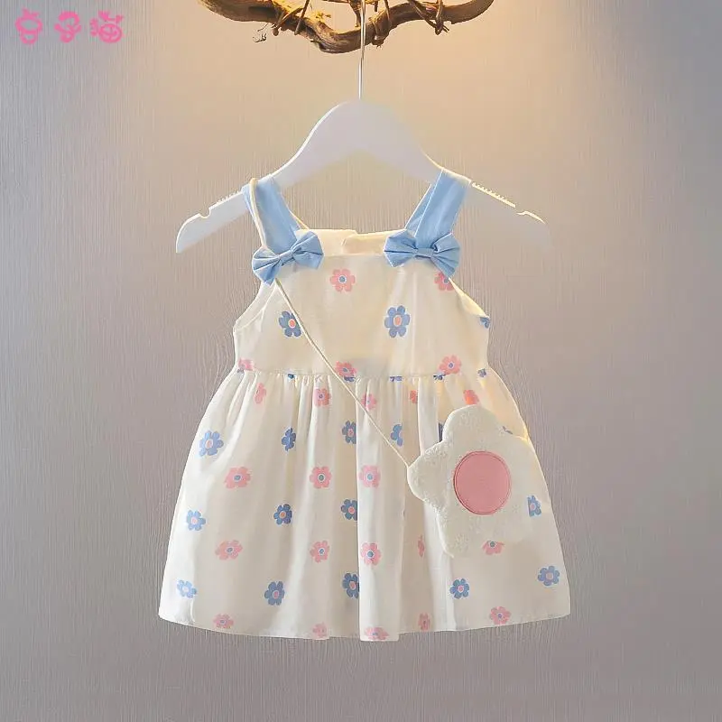 Quần áo trẻ em Nhỏ Váy mùa hè cho bé gái mới Váy bé gái Váy địu công chúa cho bé gái Váy áo vest cho trẻ em 1