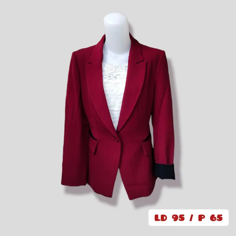 JAS PPNI WANITA/ JAS PERAWAT WARNA BARU/JAS PPNI BURGUNDI LOGO BORDIR Blazer Panjang 5